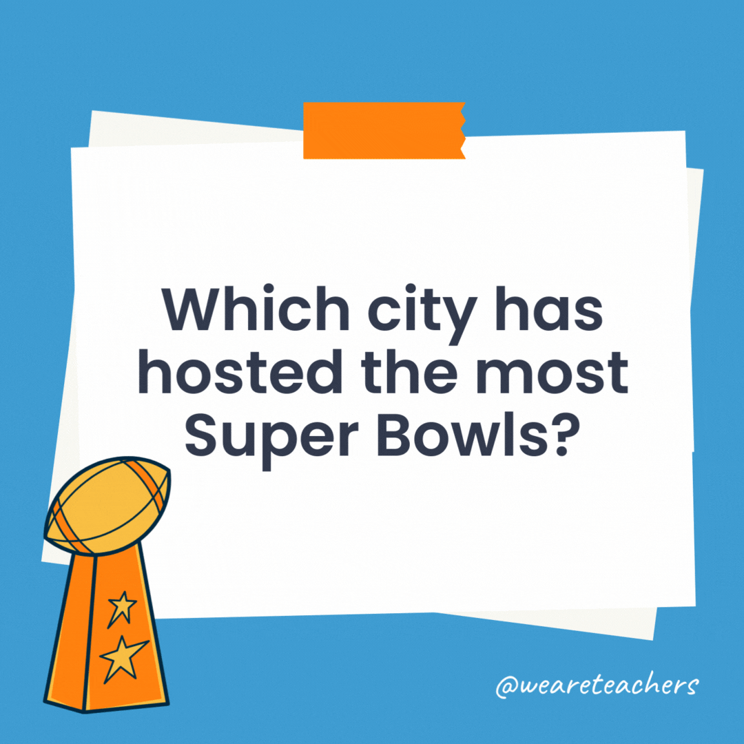 Which city has hosted the most Super Bowls?

Miami has hosted the most Super Bowls.