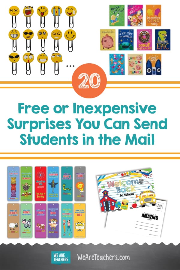 20 Free or Inexpensive Surprises You Can Send Students in the Mail