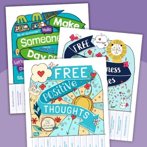 Take One Posters an image of three take one posters that promotes kindness and community for students
