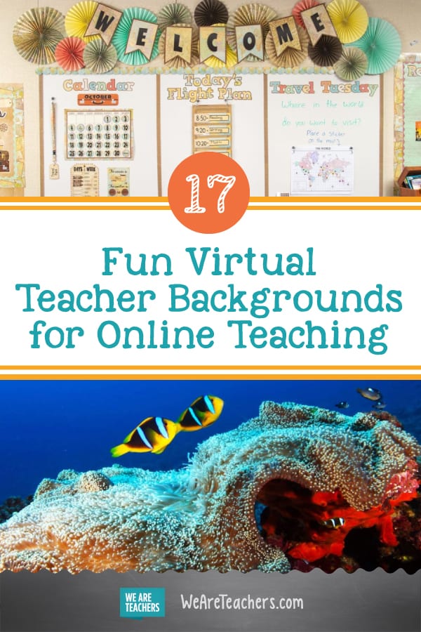 17 Fun Virtual Teacher Backgrounds for Online Teaching