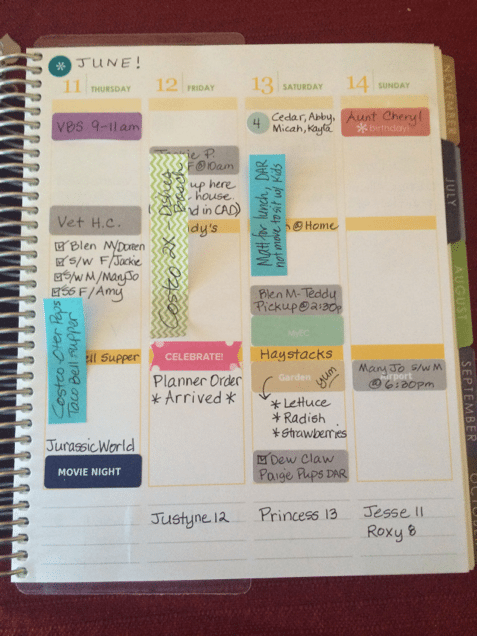 Use sticky notes for unconfirmed dates - 10 Tips for Organizing Your Teacher Planner