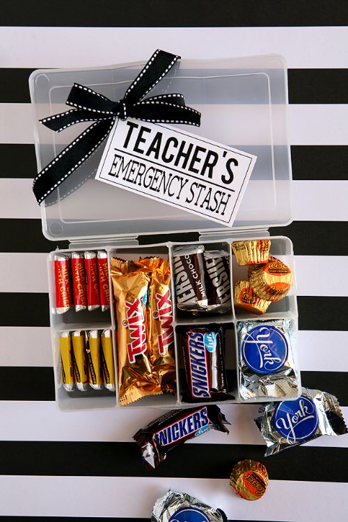 Teacher's emergency stash kit- DIY Teacher Gifts