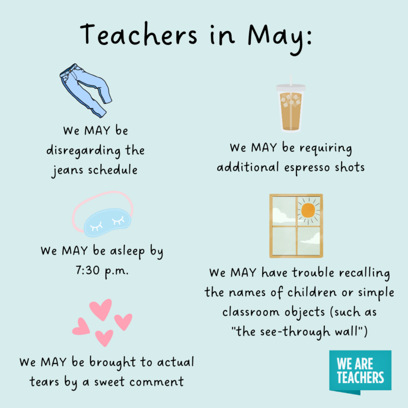 Teachers in May meme