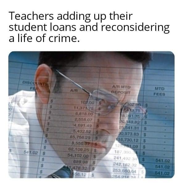 Teacher meme salary pay