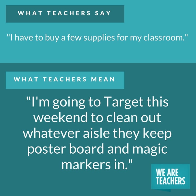 what teachers say about school supplies