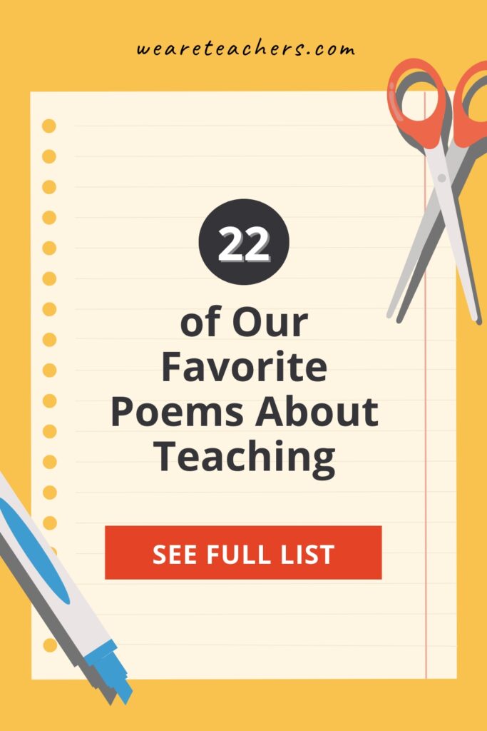These poems about teaching really nail what it's like to work in a classroom. What are your favorite poems about teaching? Please share!