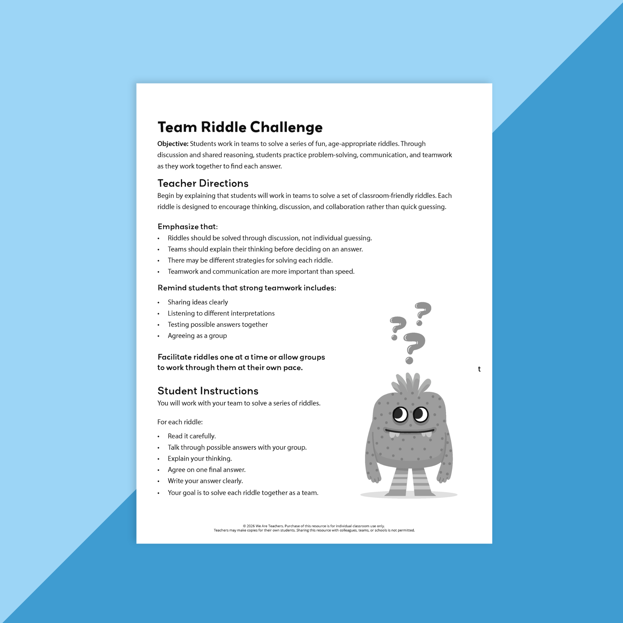 Image showing a team riddle challenge.