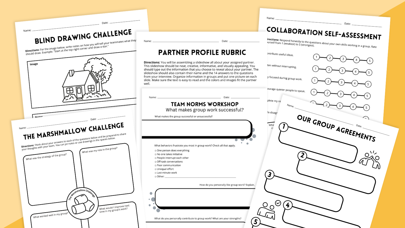 Secondary Team Building & Collaboration Activity Kit