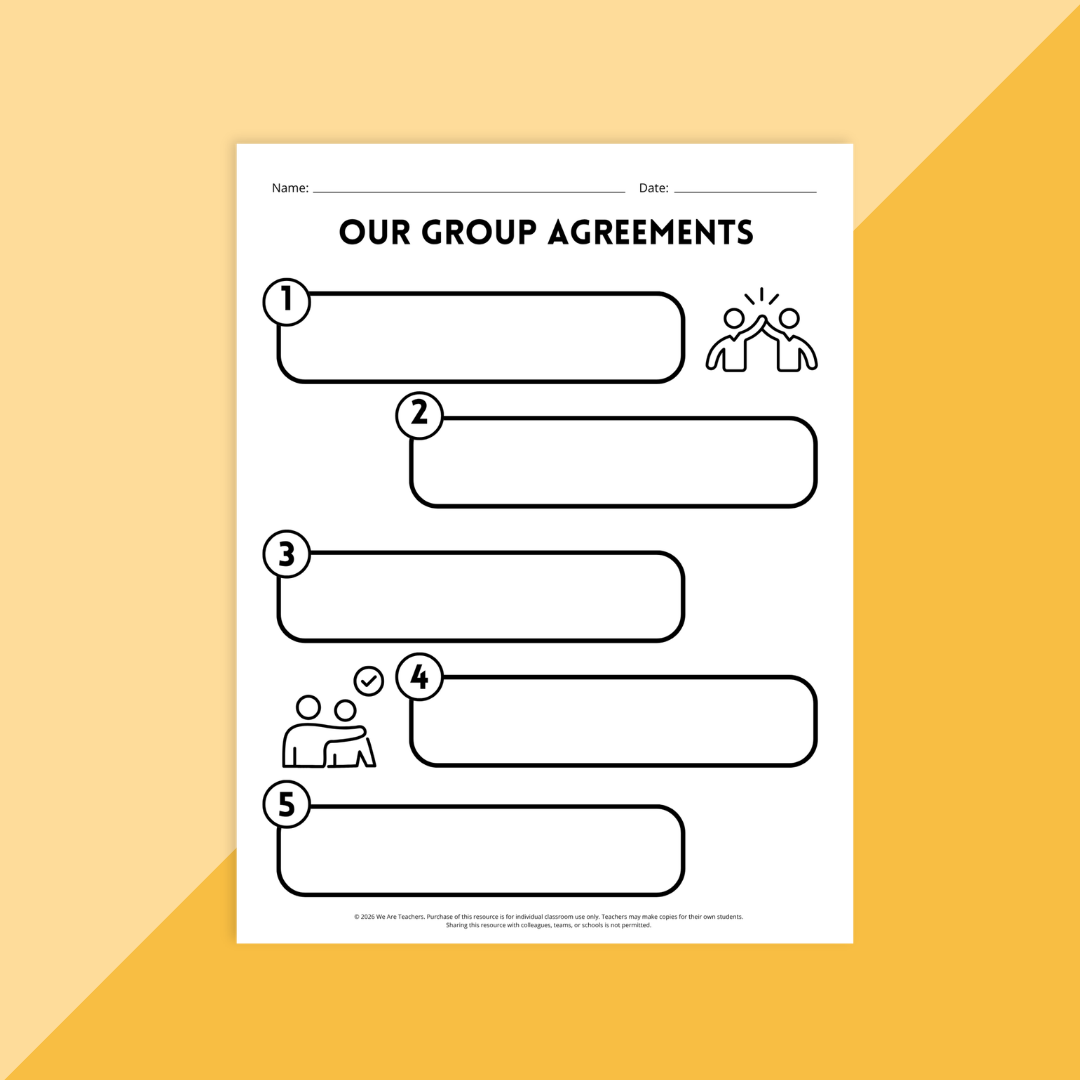 Image of a group activity from the Image of a partner interviewing activity.