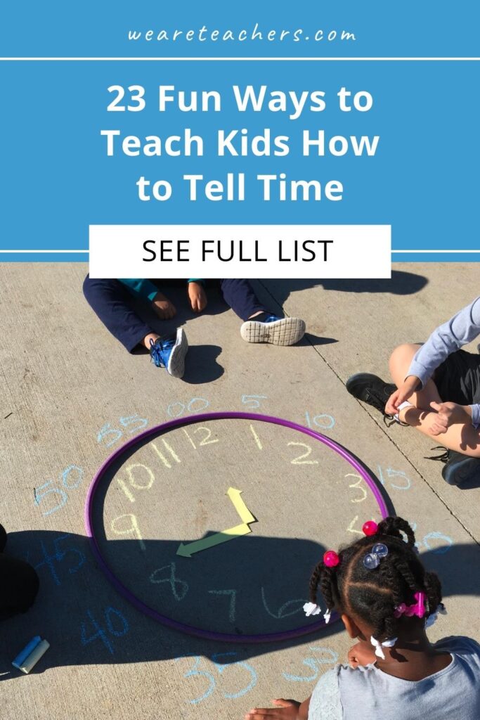 Looking for fun and interactive ways to teach time? Try these telling-time games and activities using Hula-Hoops, bingo boards, and more!