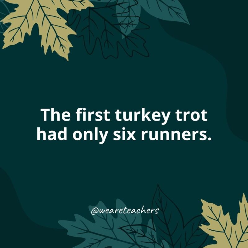 The first turkey trot had only six runners.