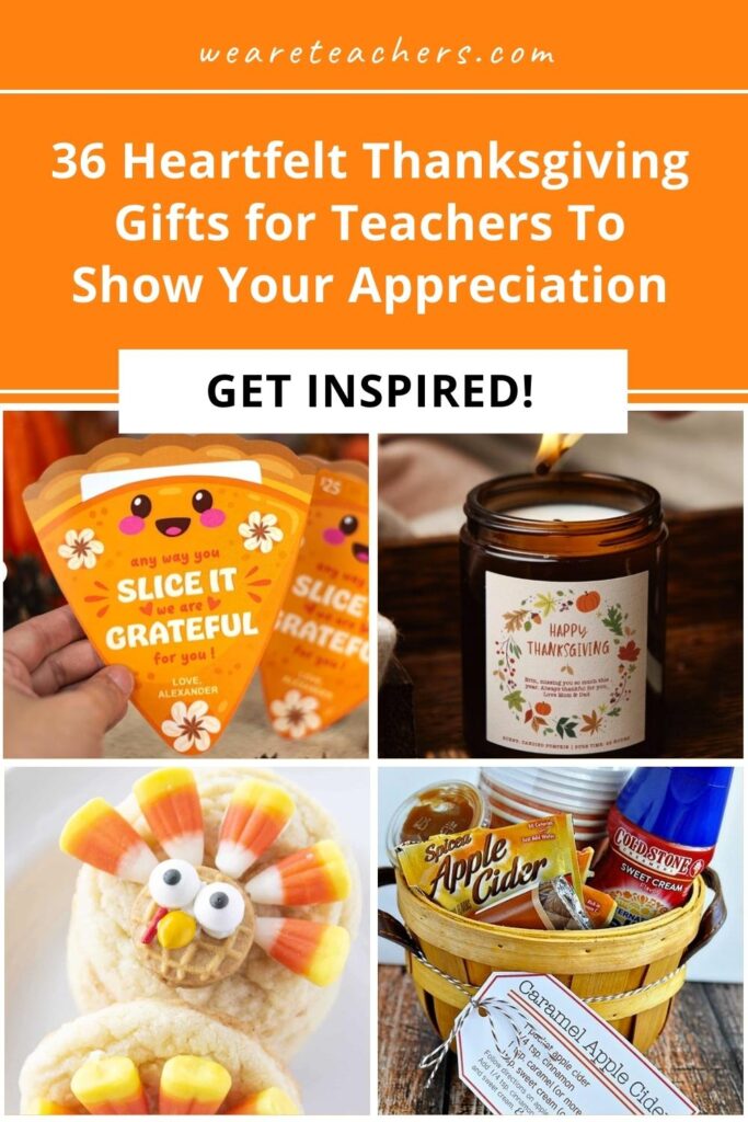 Not sure how to thank the teachers on your list this year? Here are 36 Thanksgiving gifts for teachers that say a huge thank you!