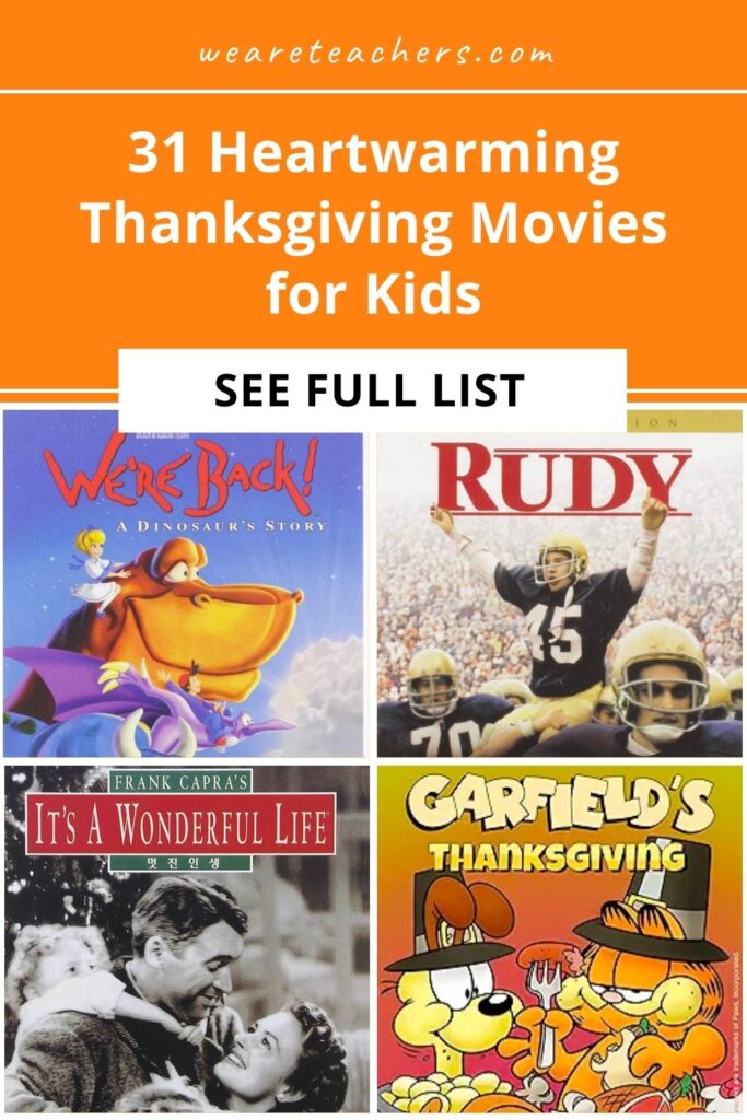 This list of Thanksgiving movies for kids and adults includes many titles that are perfect for the classroom or family gatherings.