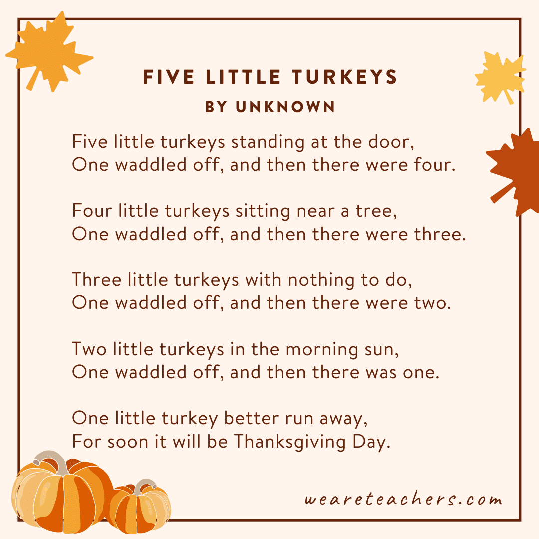 Five Little Turkeys by Unknown