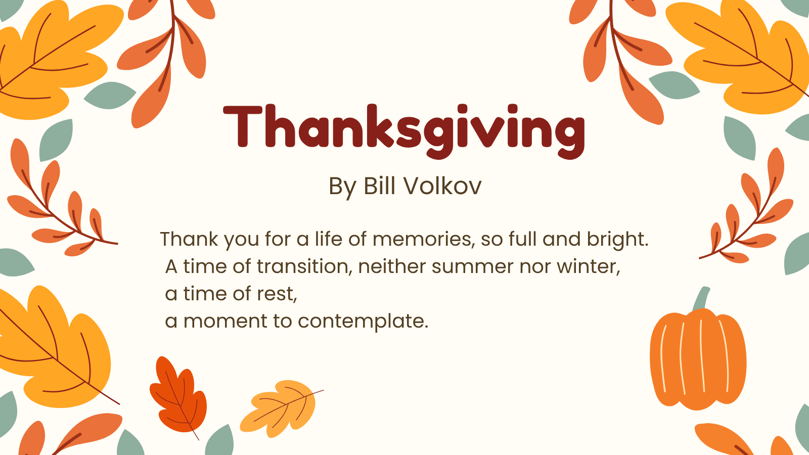 Feature image for the Thanksgiving Poems For Kids article.