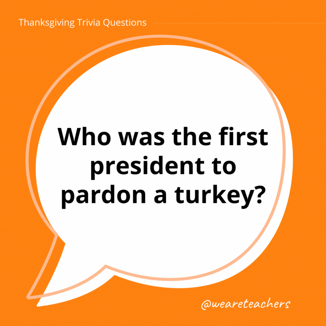 Who was the first president to make pardoning a turkey an annual event?