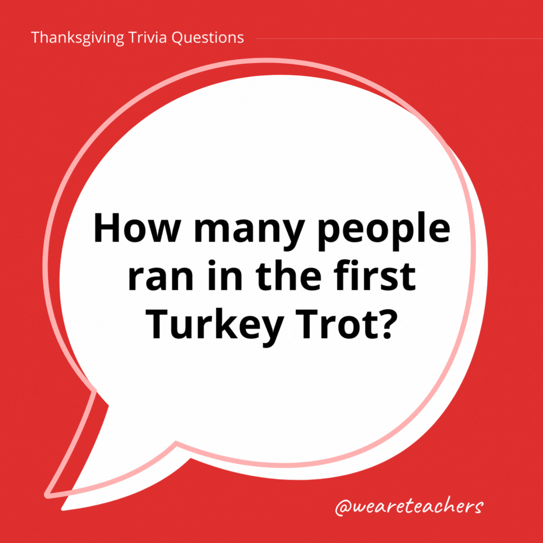 How many people ran in the first Turkey Trot? 