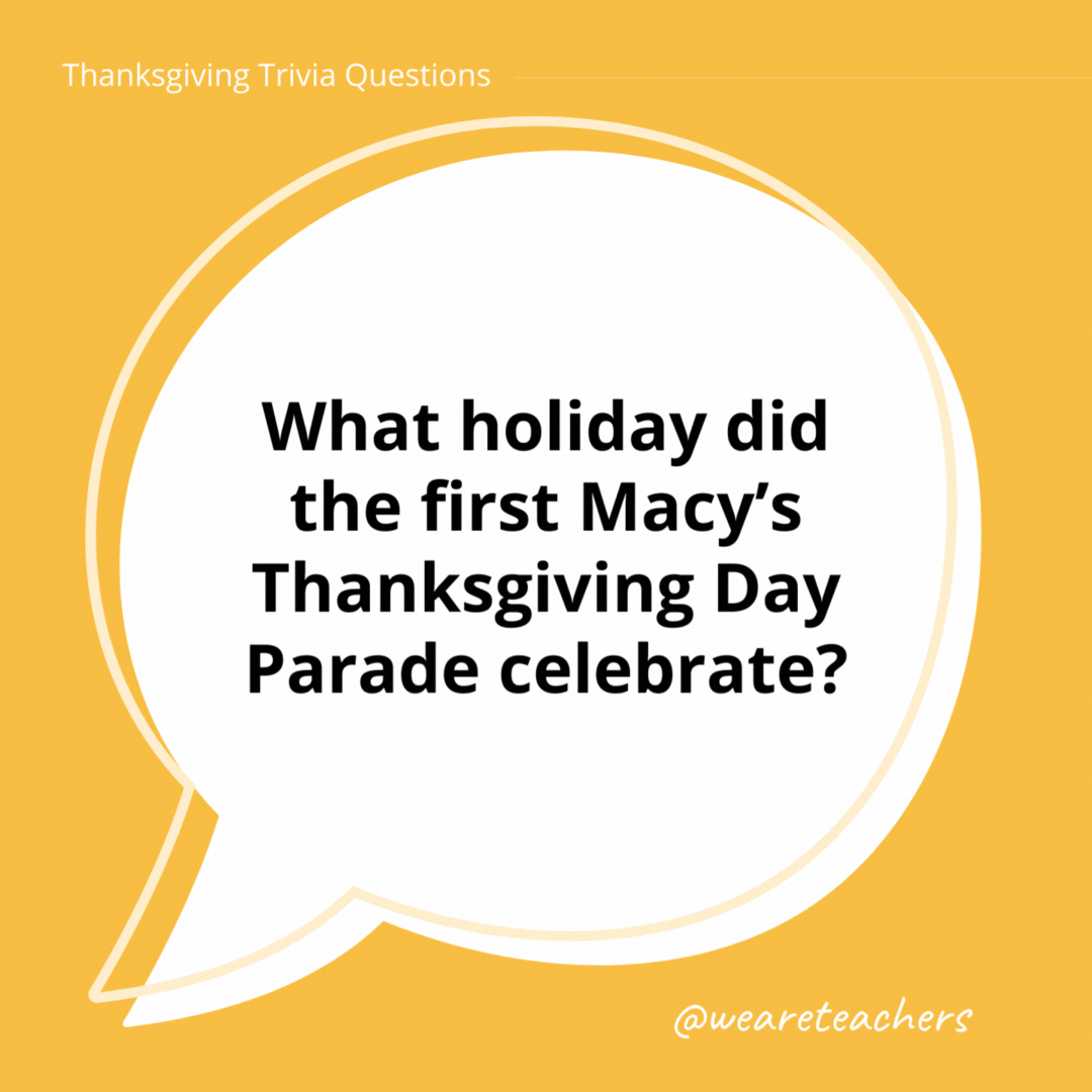 What holiday did the first Macy’s Thanksgiving Day Parade celebrate?