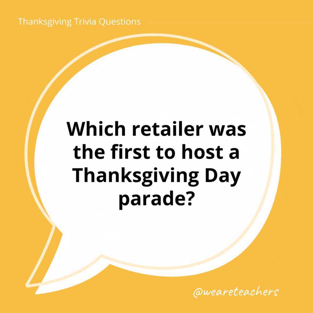 Which retailer was the first to host a Thanksgiving Day parade?