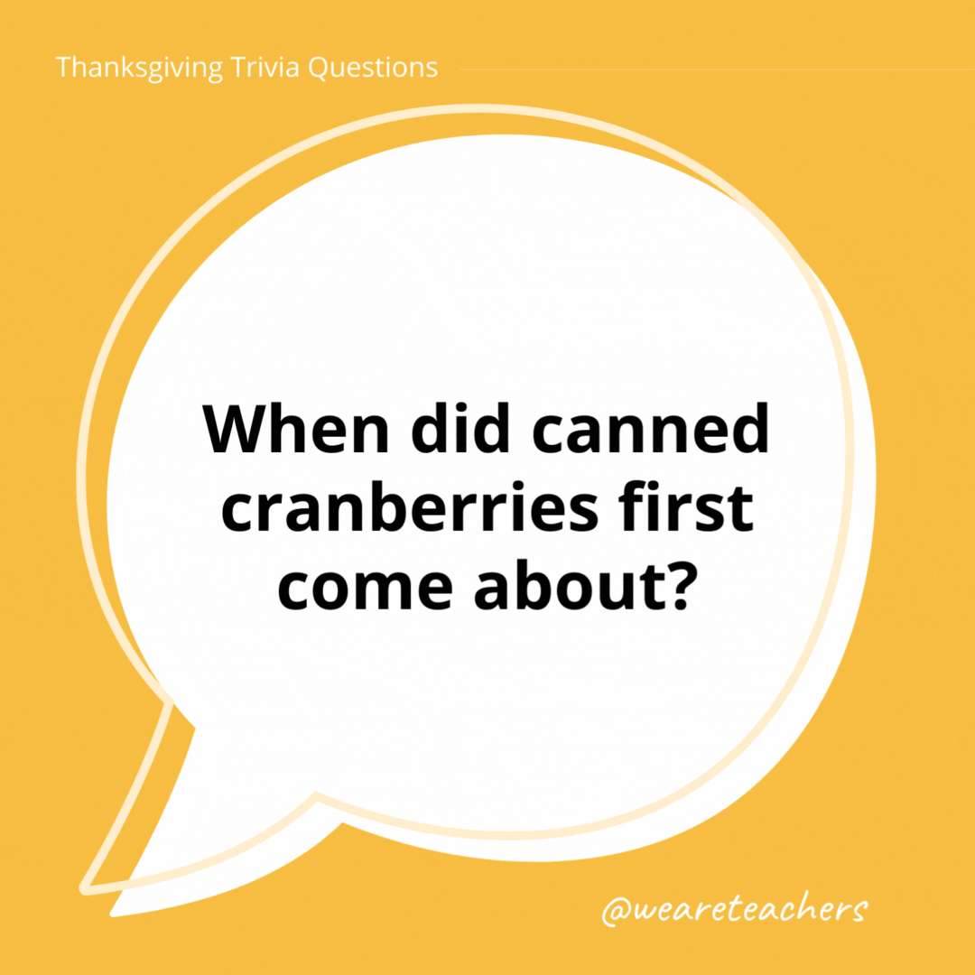 When did canned cranberries first come about?
