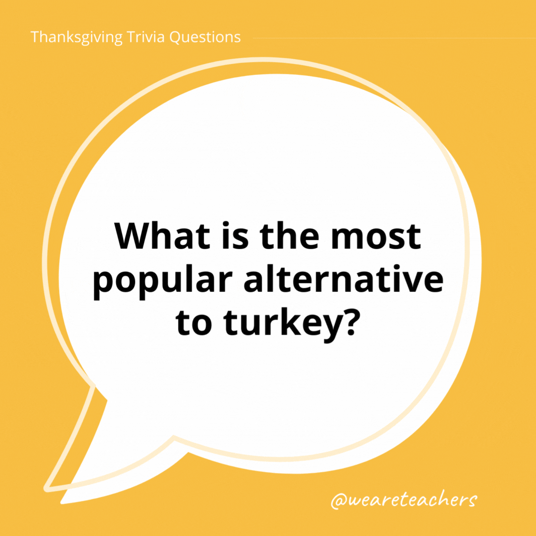 What is the most popular alternative to turkey?