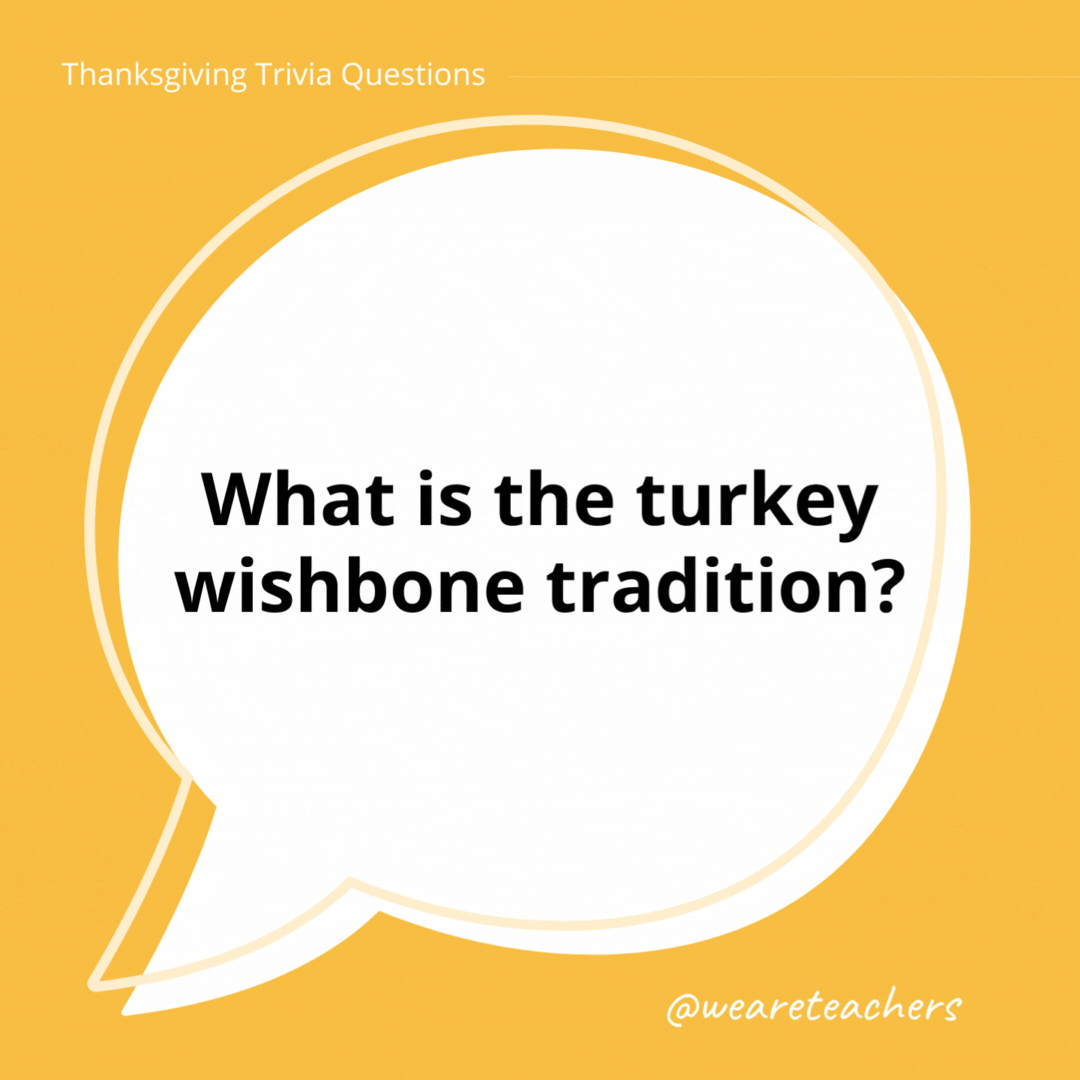 What is the turkey wishbone tradition?