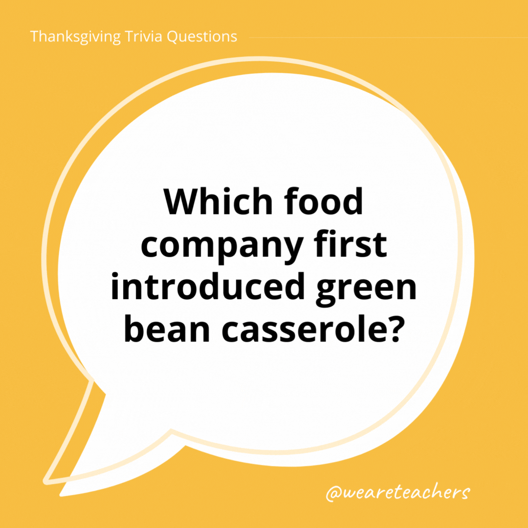 Which food company first introduced green bean casserole?