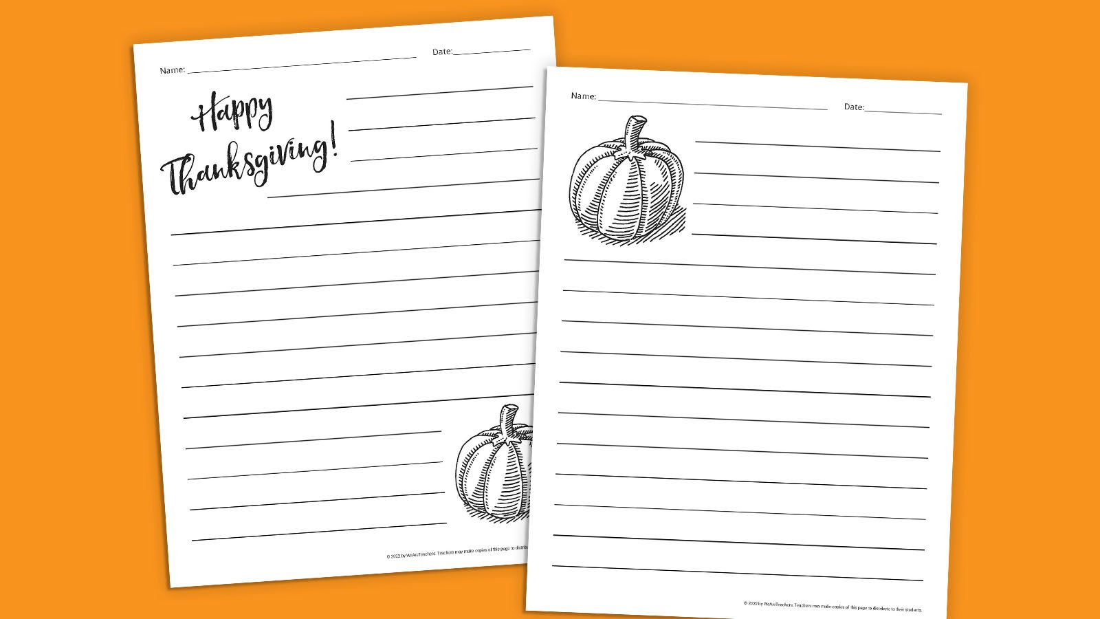 Thanksgiving Writing Paper Plus 15 Gratitude Writing Prompts