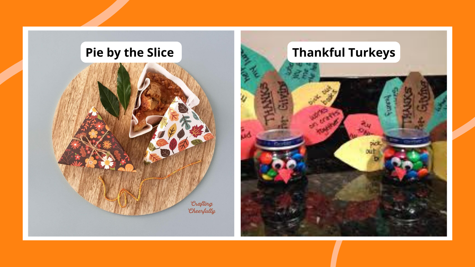 single pie slice boxes and turkey gift