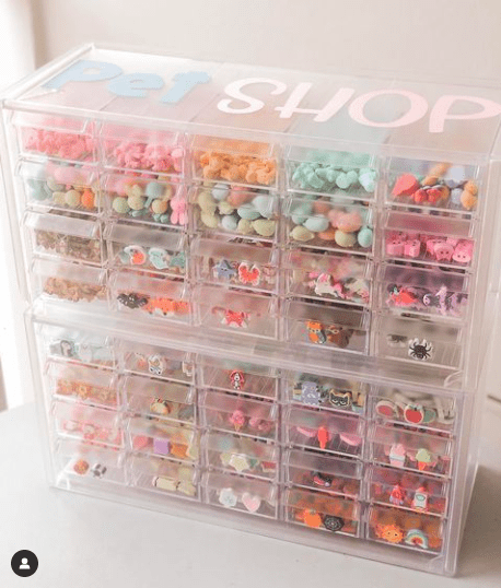 Plastic bins designed to hold desk pets in the classroom