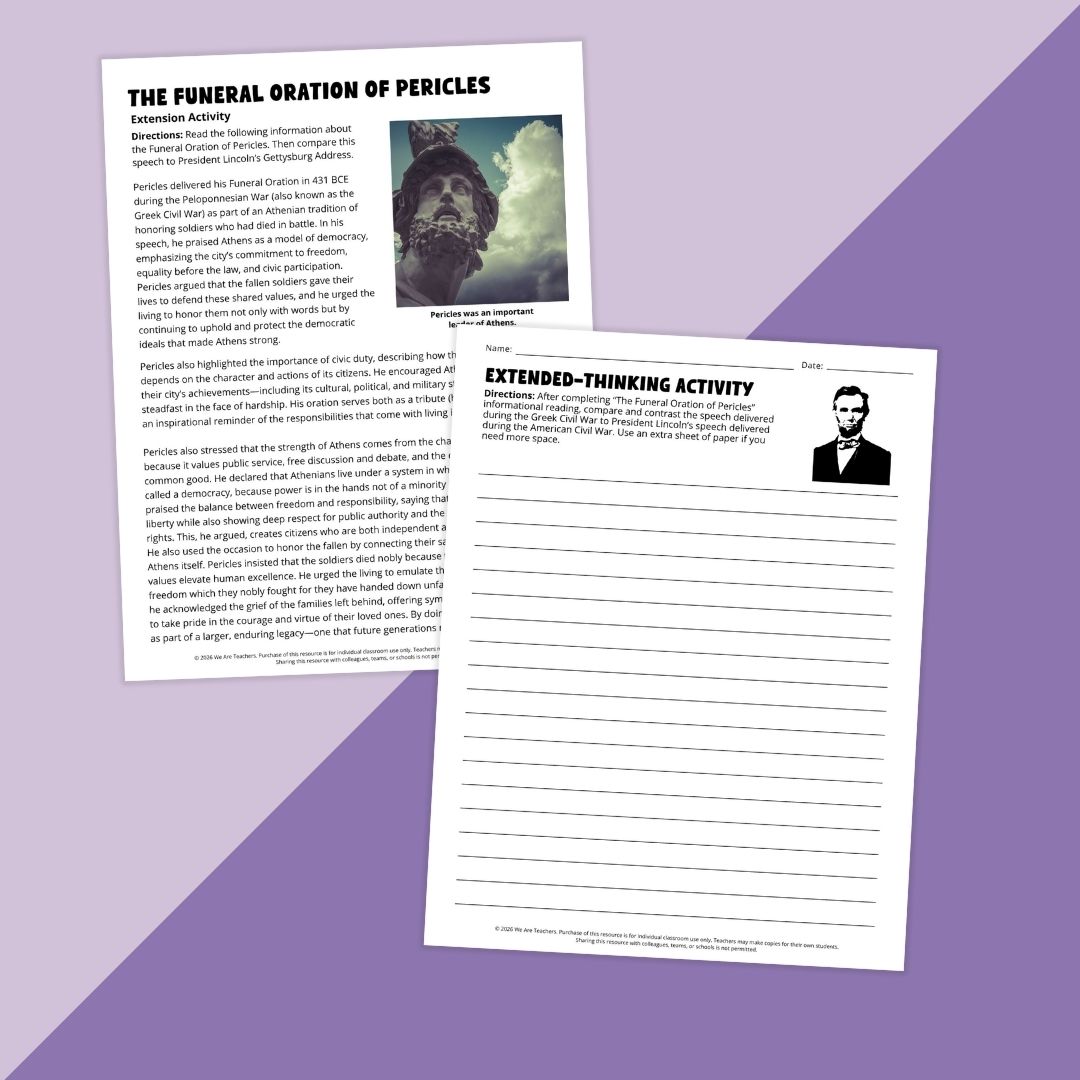 Worksheets about Abraham Lincoln and the Civil War.