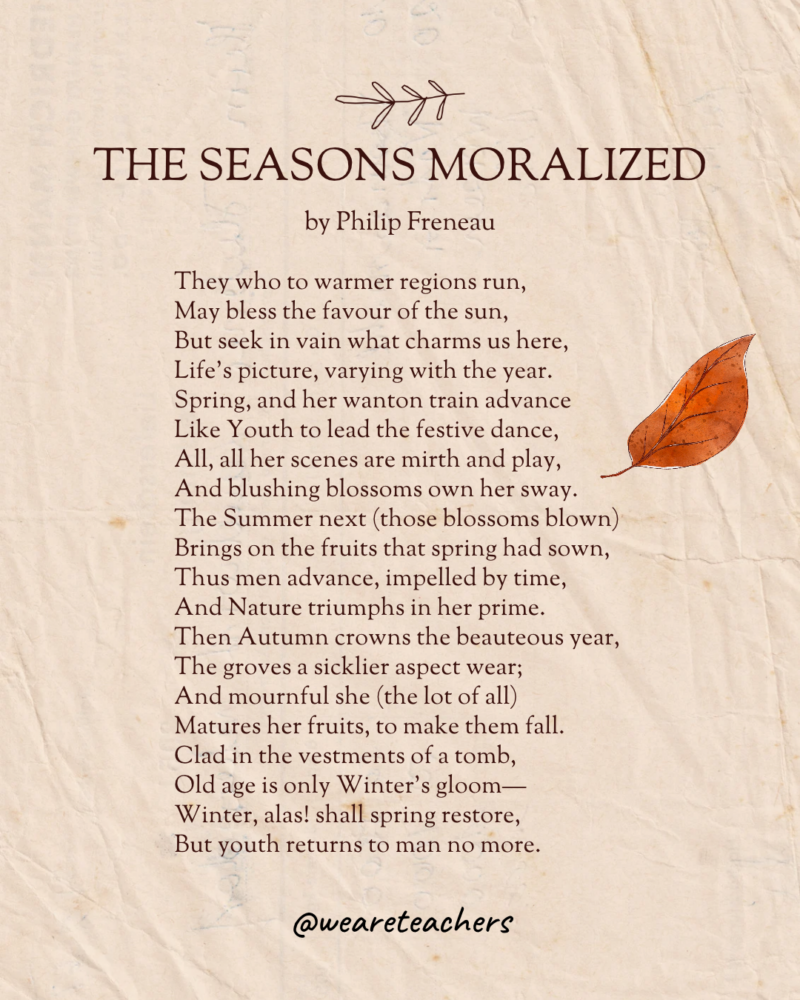 The Seasons Moralized by Philip Freneau