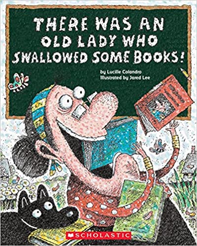 There Was an Old Lady Who Swallowed Some books book cover