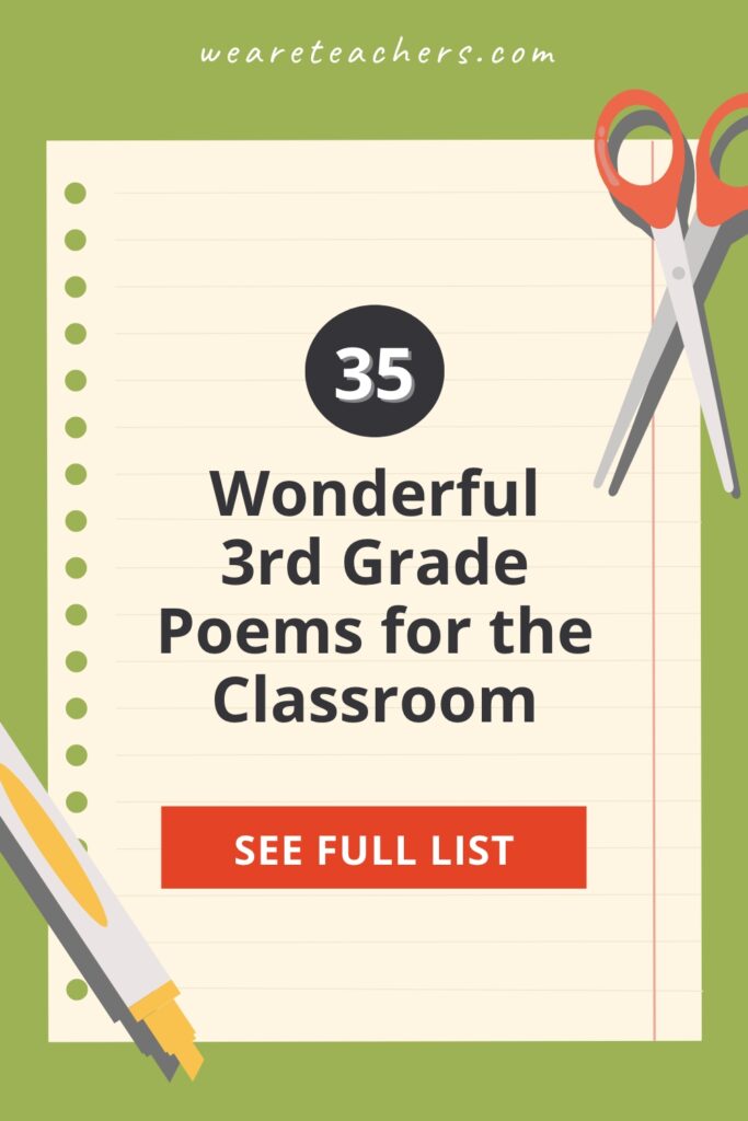 It's never too early to introduce students to poetry so we've created this list of fantastic 3rd grade poems for all reading levels.