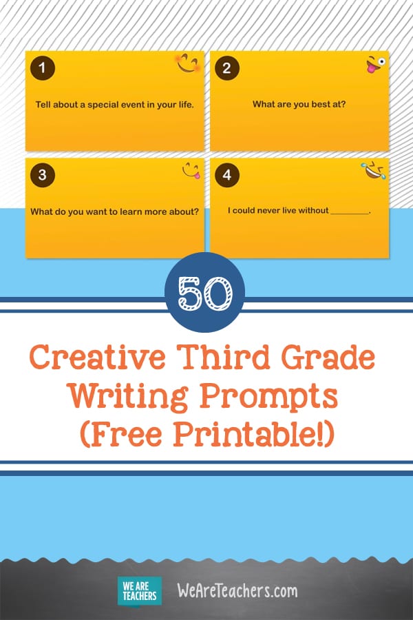 50 Creative Third Grade Writing Prompts (Free Printable!)