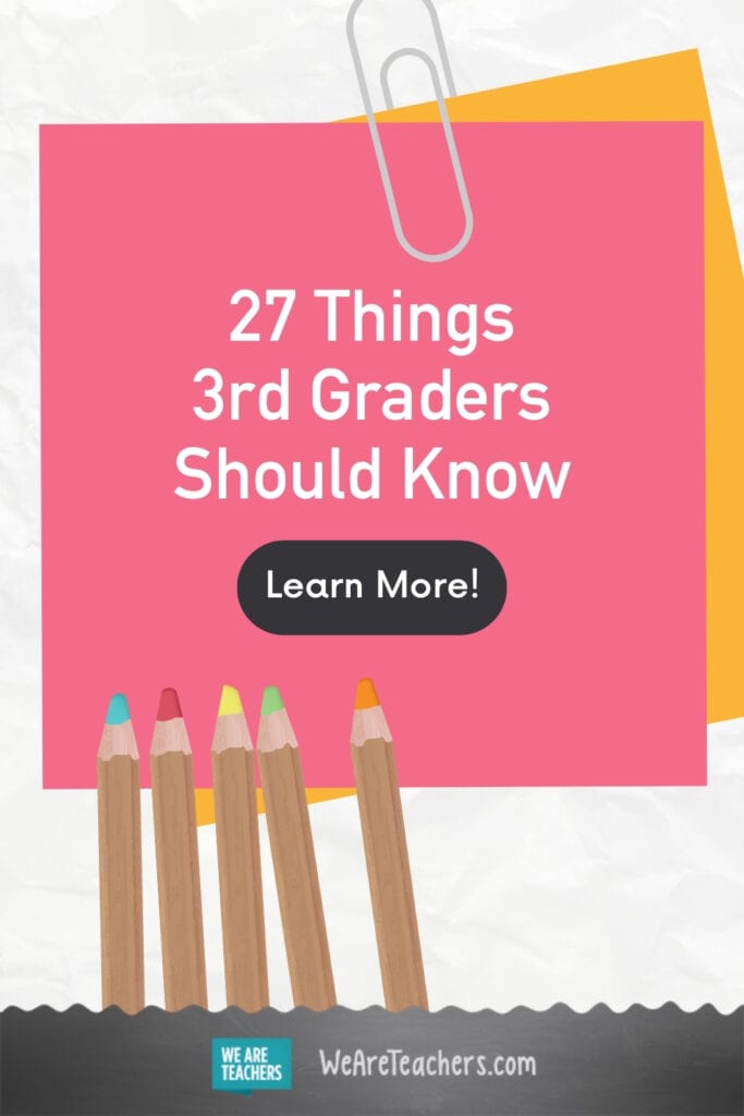 27 Things Every 3rd Grader Needs to Know
