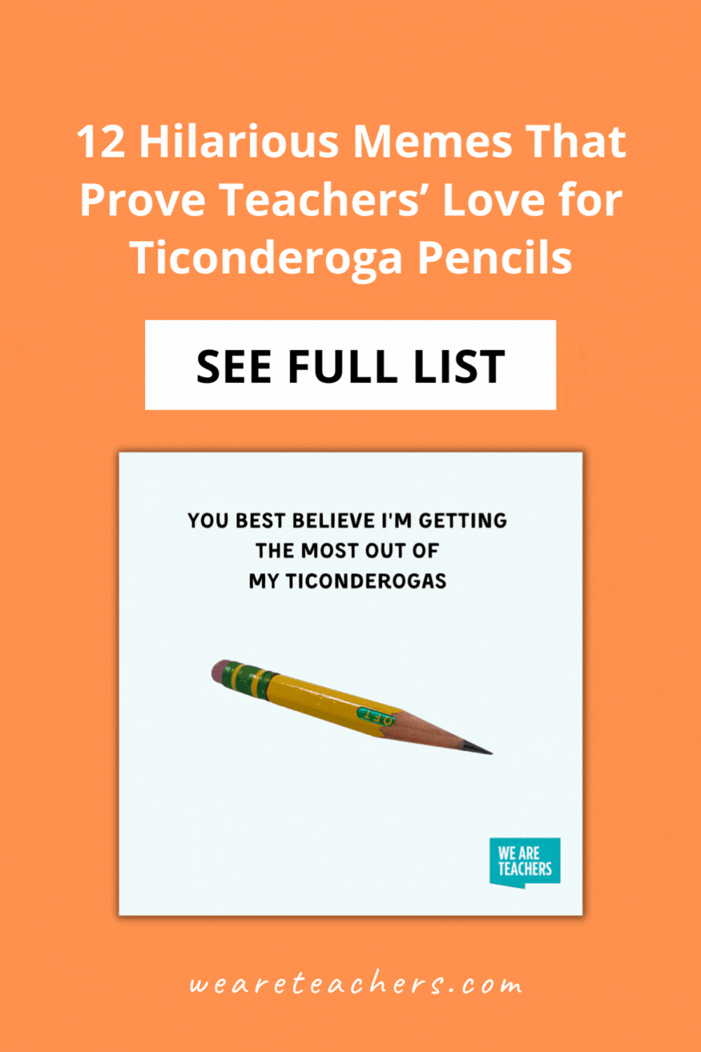 It's no secret Ticonderogas are a go-to. This list of Ticonderoga pencil memes proves teachers' commitment to them!