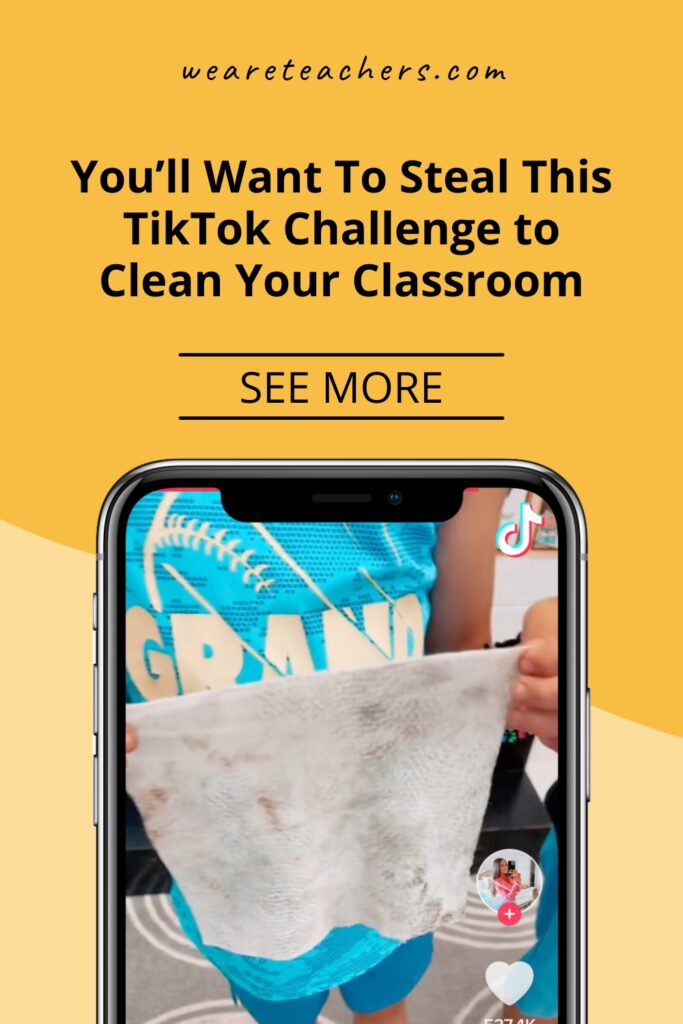 Try the "dirtiest wipe challenge" to get kids excited about helping you clean your classroom at the end of the school year.