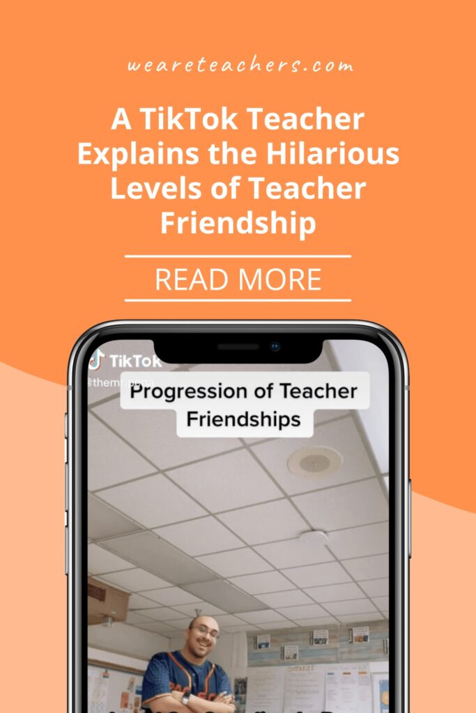 Are there levels of teacher friendship based on where you sit or stand when you come into their classroom? This TikTok teacher thinks so.