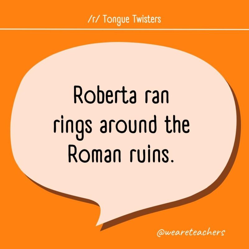 Roberta ran rings around the Roman ruins.