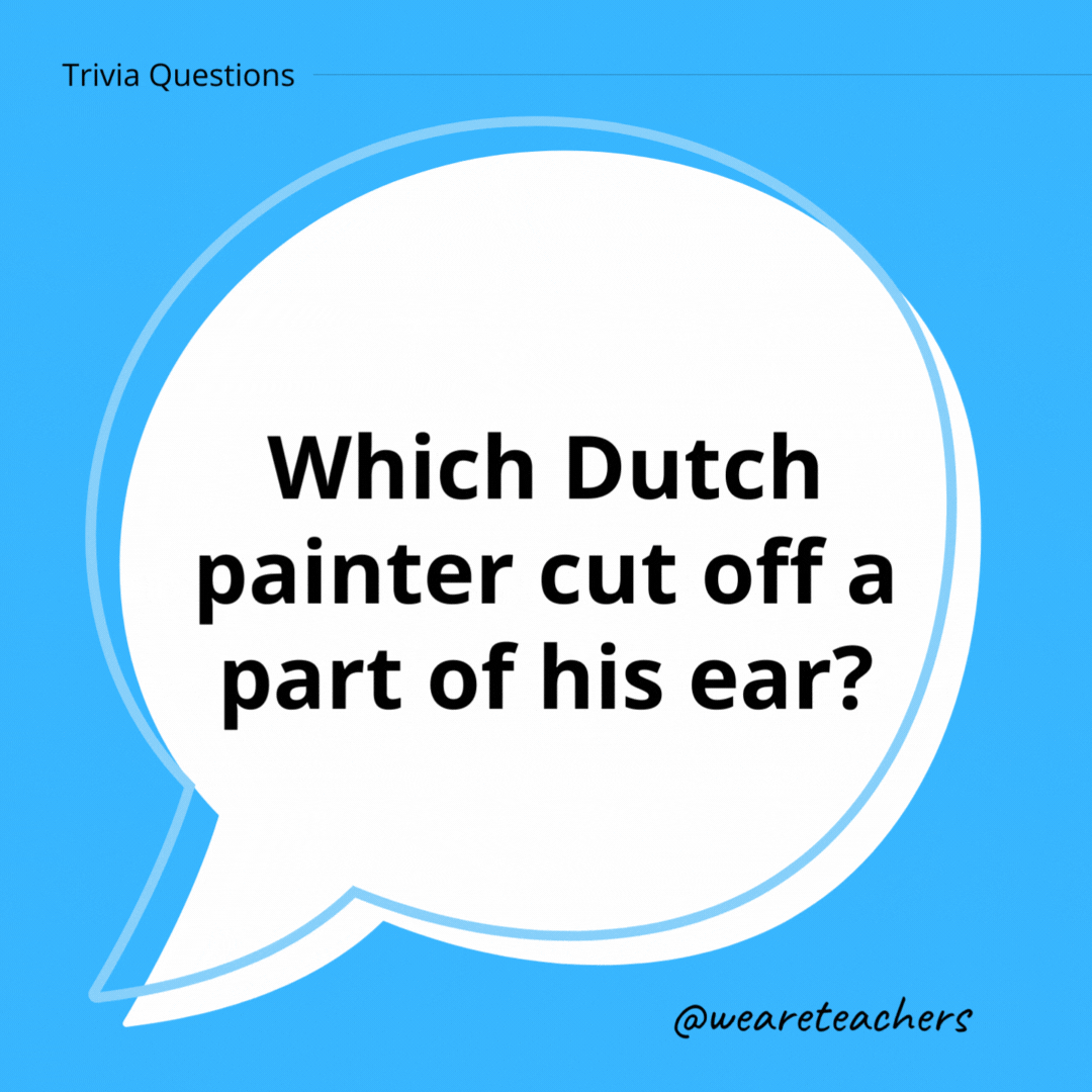 Which Dutch painter cut off a part of his ear?
