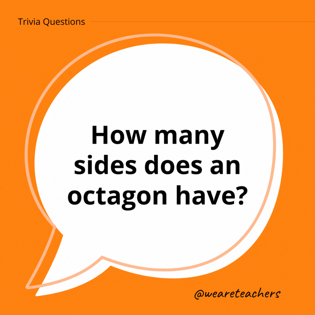 How many sides does an octagon have?