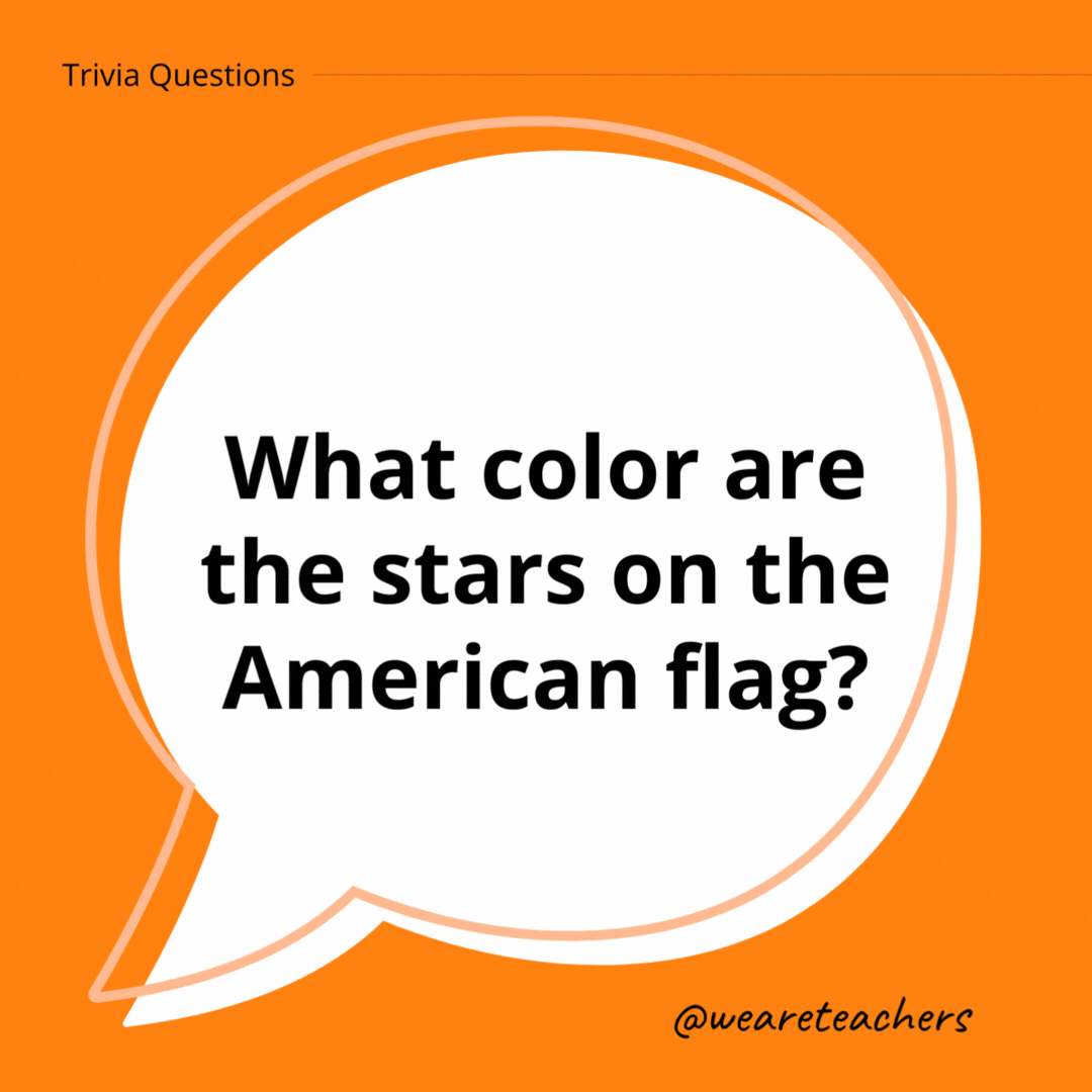 What color are the stars on the American flag?