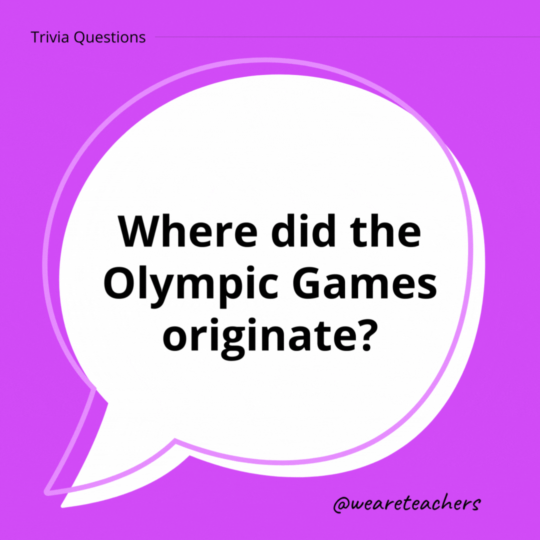 Where did the Olympic Games originate?
