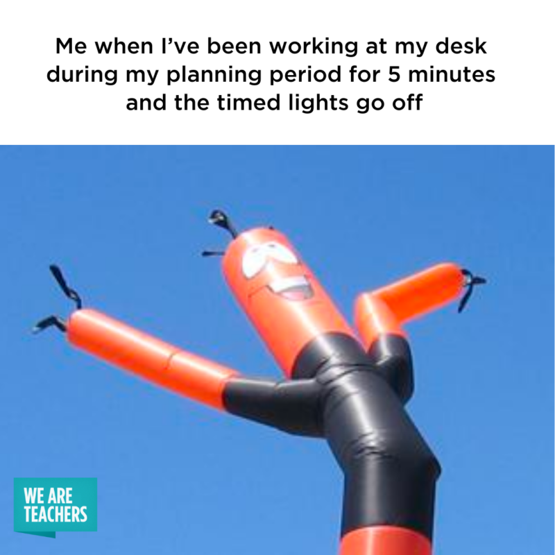 tube man timers going off for lights meme