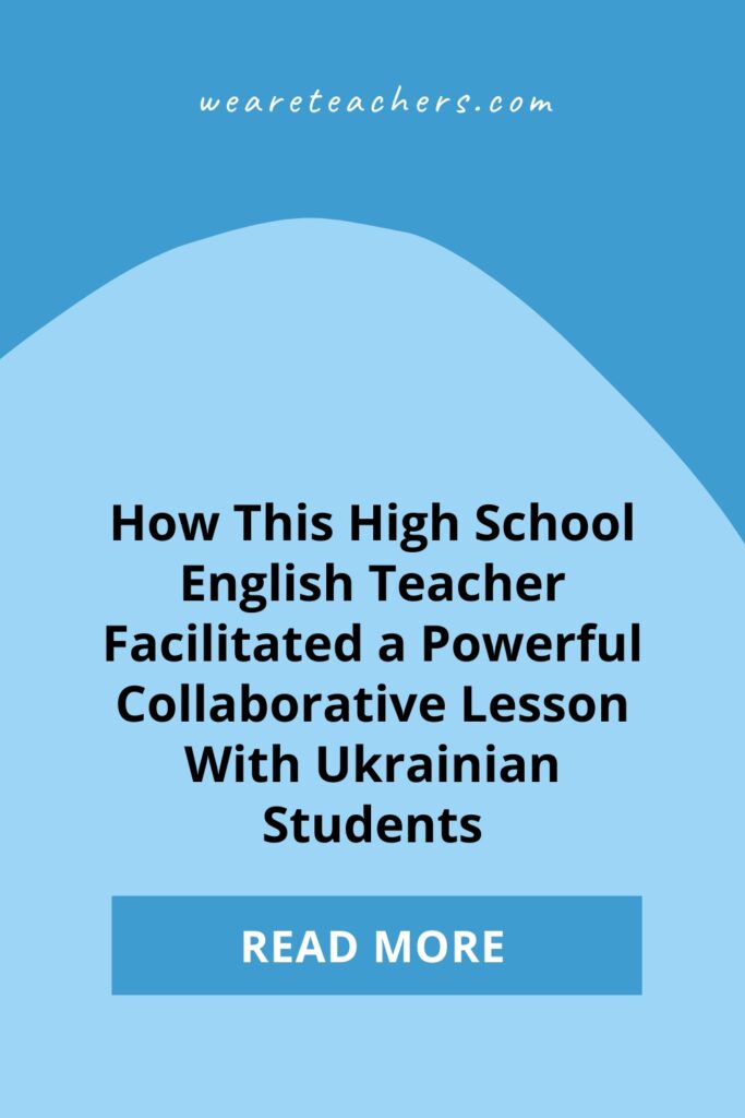 High school English teacher Keith Perkins gave his students the opportunity to connect with students from Rivne, Ukraine, fostering a global exchange of ideas and experiences.