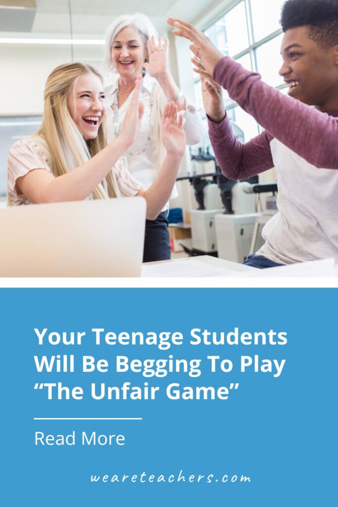 Once they learn "The Unfair Game," they'll be begging to play this review game all the time. Here are the rules.