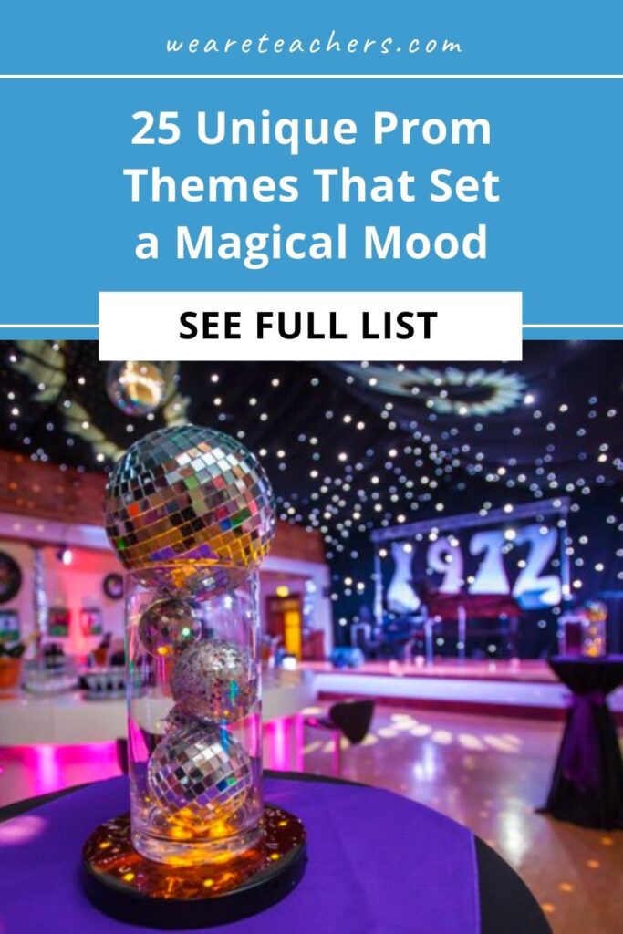 Check out our list of 25 unique prom themes to spice up that old gymnasium, and make it into a venue your students will never forget.