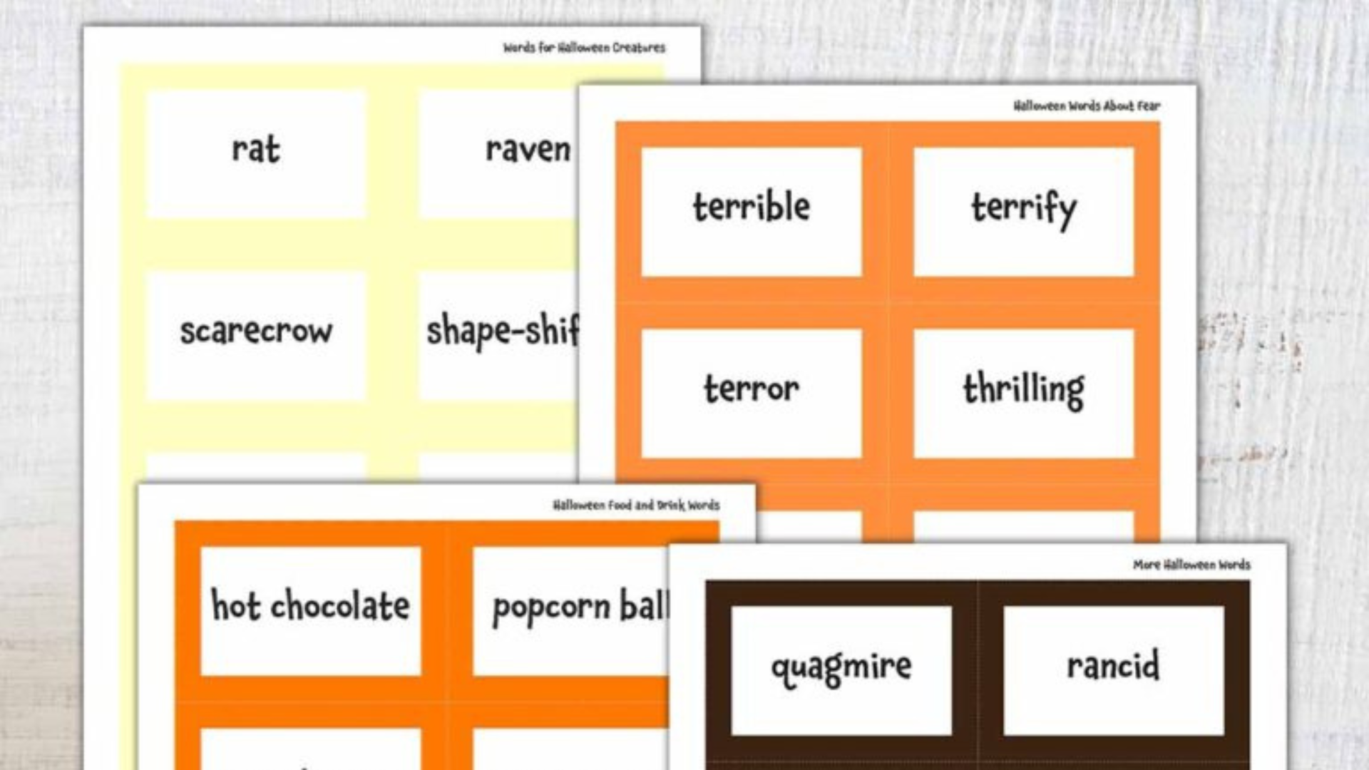 halloween word lists halloween word lists printables