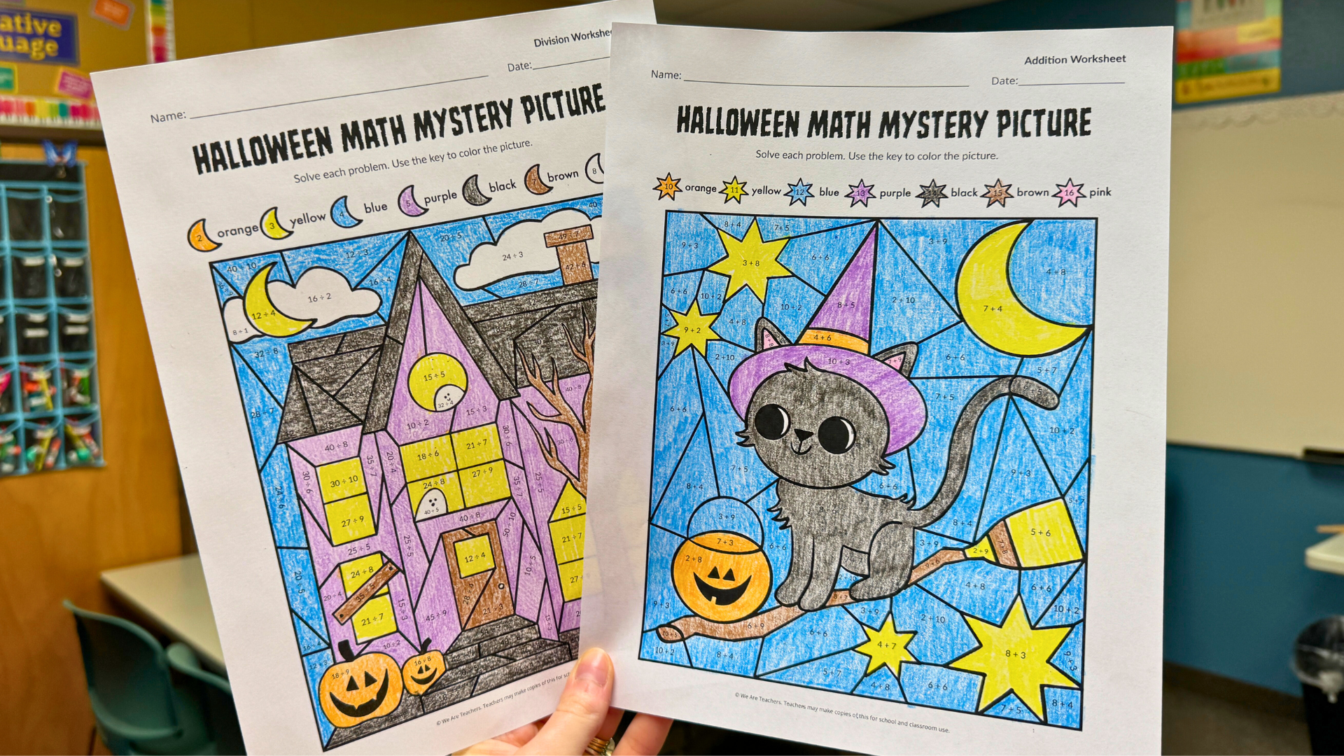 Halloween Math Mystery Pictures Halloween Math Mystery Pictures